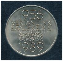 Csíkszentmihályi Róbert (1940-) 1989. 1956 Vértanúk Emlékére - A Magyar Demokrata Fórum 1989 alpakka emlékérem eredeti tokban, tanúsítvánnyal (42,5mm) T:1