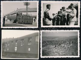 cca 1938-1941 Magyar katonafotók, 9 db, 6×9 cm