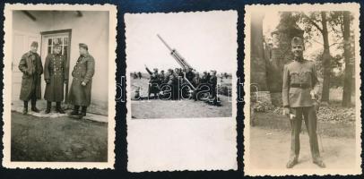 cca 1938-1941 Magyar katonafotók, 9 db, 6×9 cm