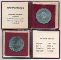 1982. 100Ft Cu-Ni "Labdarúgó világbajnokság 1982" + 1983. 100Ft Cu-Ni "FAO - Több gab...