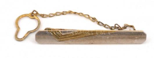 Ezüst (Ag) nyomott nyakkendőcsipesz,. jelzett 5,1 g