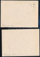 1905 Kolozsvár, utcarészlet, 2 db fotó, egyik felületén sérülések, 8×11 cm