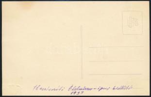 1933 Kecskemét, élelmiszeripari kiállítás, Meinl standja, fotólap, 8,5×13,5 cm