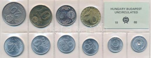 1988. 2f-20Ft (10xklf) érmés forgalmi sor fóliatokban T:1,1- Adamo FO21