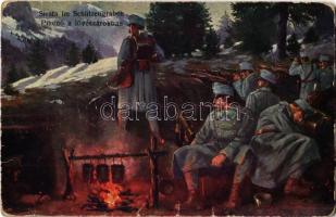 1916 Pihenő a lövészárokban / Siesta im Schützengraben / WWI Austro-Hungarian K.u.K. military, soldiers rest in the trenches (kopott sarkak / worn corners)
