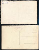cca 1938 Bálozók Makón és Balatonalmádiban, 2 db fotólap, 8,5×14 cm