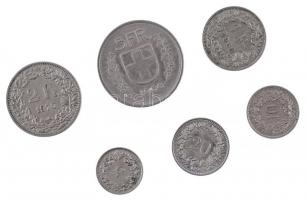 Svájc 1968-1974. 5r-5Fr (6xklf) T:1-2
Switzerland 1968-1974. 5 Rappen - 5 Francs (6xdiff) C:UNC-XF