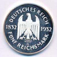 Németország 2001G. 1932-es 5M tükörveretű fém replika "Goethe halálának 100. évfordulója - 1832...