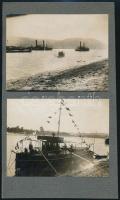 cca 1914 Hadihajók, 6 db albumlapokra ragasztott fotó, 9×12 cm