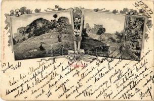 1902 Visegrád, várrom, lovagterem. Zoller József kiadása. Art Nouveau, floral (EM)