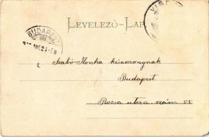 1902 Visegrád, várrom, lovagterem. Zoller József kiadása. Art Nouveau, floral (EM)