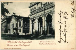 1899 Budapest I. Nemzeti lovarda. Schmidt Edgar kiadása (vágott / cut)