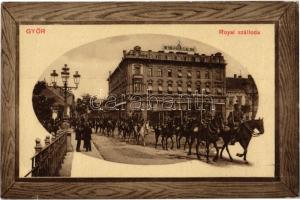 1911 Győr, Hotel Royal szálloda, K.u.K. lovas katonák (EK)