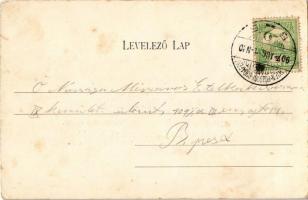 1907 Alag, Dunakeszi-Alag; Alagi lóversenytér, pályafelügyelőség, versenyistálló részlete lovakkal. ...