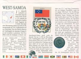 Szamoa 1987. 5S érmés, bélyeges borítékon T:2