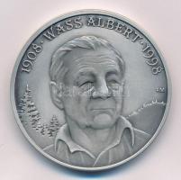Fritz Mihály (1947-) 1998. Wass Albert 1908 ezüstpatinázott Br emlékérem (42,5mm) T:1