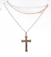 Ezüst (Ag) nyaklánc feszülettel. Jelzett. 1,79 g