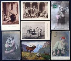 Kb. 550 db főleg RÉGI motívum képeslap dobozban: üdvözlő, állat, művész / Cca. 550 mostly pre-1950 m...