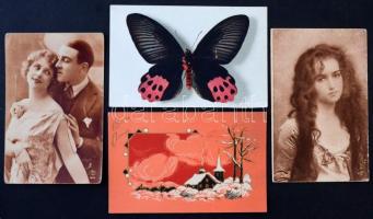 Kb. 550 db főleg RÉGI motívum képeslap dobozban: üdvözlő, állat, művész / Cca. 550 mostly pre-1950 m...