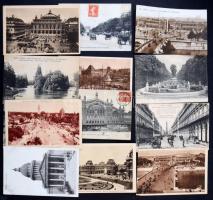 Párizs: Kb. 750 db főleg régi képeslap dobozban / Paris: Cca. 750 mostly pre-1950 postcards in a box
