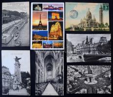 Párizs: Kb. 750 db főleg régi képeslap dobozban / Paris: Cca. 750 mostly pre-1950 postcards in a box