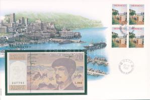 Franciaország 1997. 20Fr dekoratív bankjegyes, bélyeges borítékon "Monaco" T:I