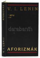 V. I. Lenin: Aforizmák. Bp., 1986., Kossuth. Kiadói egészvászon-kötés, volt könyvtári példány.