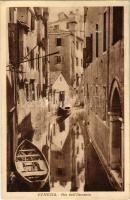 1939 Venezia, Venice; Rio dell'Osmarin / canal, boats (glue mark)