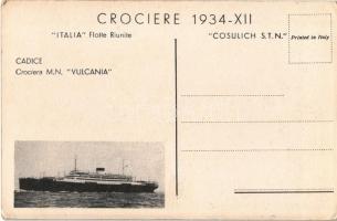 Cádiz, Cadice; Corréos y Telegrafos / post and telegraph office, M.N. "VULCANIA" steamship...