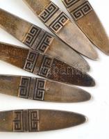 Ezüst (Ag) 6 db jelzett mokkás kanál díszdobozban 61 g