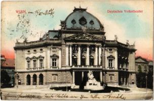 1907 Wien, Vienna, Bécs VII. Deutsches Volkstheater / theatre (EK)
