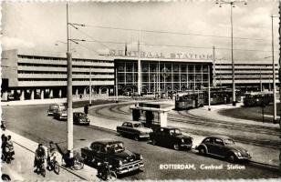 Rotterdam, Centraal Station / railway station, automobiles, bicycles, tram