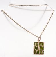 Ezüst (Ag) nyaklánc és medál, Jelzett 25,1 g