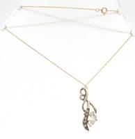 Ezüst (Ag) nyaklánc köves medállal, Jelzett 3,5 g