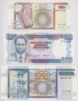 Burundi 2007. 50Fr + 1995. 500Fr + 2000. 1000Fr T:I  Burundi 2007. 50 Francs + 1995. 500 Francs + 2000. 1000 Francs C:Unc Krause#36g,37A,39