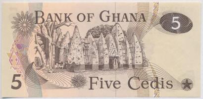 Ghána 1977. 5C T:I 
Ghana 1977. 5 Cedis C:UNC Krause 15.b