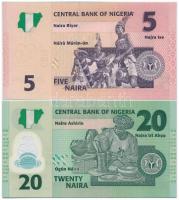 Nigéria 2006. 5N + 20N T:I 
Nigeria 2006. 5 Naira + 20 Naira C:Unc Krause#32a,34a