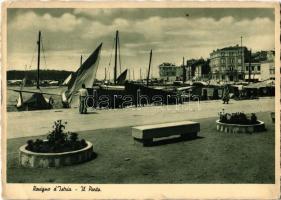 1940 Rovinj, Rovigno; Il Porto / kikötő / port, sailing vessels (EK)