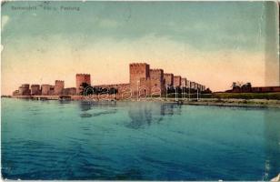 1914 Szendrő, Szemendria, Semendria; Vár / Festung / castle, fortress (gyűrődés / crease)