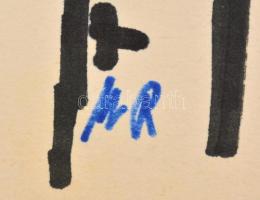 Molnár Róza (1900-1977): Ágas-bogas. Filctoll, papír, foltos, jelzett. 30,5×43 cm