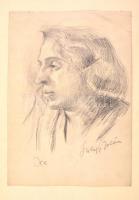 Szilágyi Jolán, Szamuely Tiborné (1895-1971): Ica. Ceruza, papír, jelzett, 29,5×21 cm