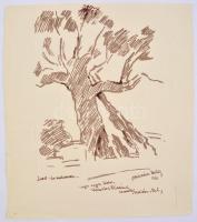 Mészáros Mihály (1930-2008), 2 db mű: Jericho - ősi vár, ofszet nyomat, jelzett a nyomaton, enyhén s...