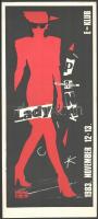 1983 Lady Punk E-Klub plakát, 40×17,5 cm