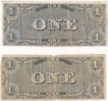 Amerikai Konföderációs Államok / Virginia / Richmond 1862. 1$ replika (2x) T:IV 
The Confederate St...