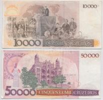 Brazília 1984. 10.000C + 1985. 50.000C T:III ly. 
Brazil 1984. 10.000 Cruzeiros + 1985. 50.000 Cruz...