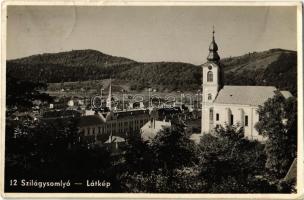 1944 Szilágysomlyó, Simleu Silvaniei; látkép, templom / general view, church (EK)