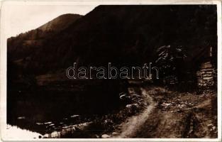 1938 Jádremete, Remecz (Remete), Remeti; út a völgyben / road in the valley (ragasztónyomok / glue marks)