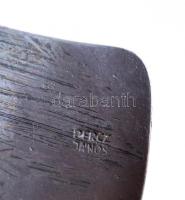 Percz János (1920-2000): Fém karkötő, jelzett, 6x7 cm