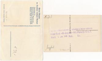 7 db második világháborús német katonai motívum képeslap: katonai repülők, NS (náci) propaganda / 7 ...