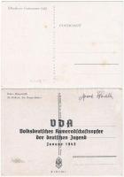 7 db második világháborús német katonai motívum képeslap: katonai repülők, NS (náci) propaganda / 7 ...